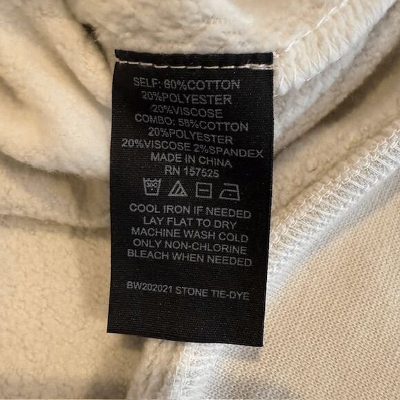 NEW! WSLY x Bandier Ecosoft classic Crewneck Sweatshirt Stone Tie Dye Size 2XL - Picture 8 of 12